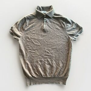 Suitsupply Merino Wool Polo Shirt Men's Medium Short Sleeve